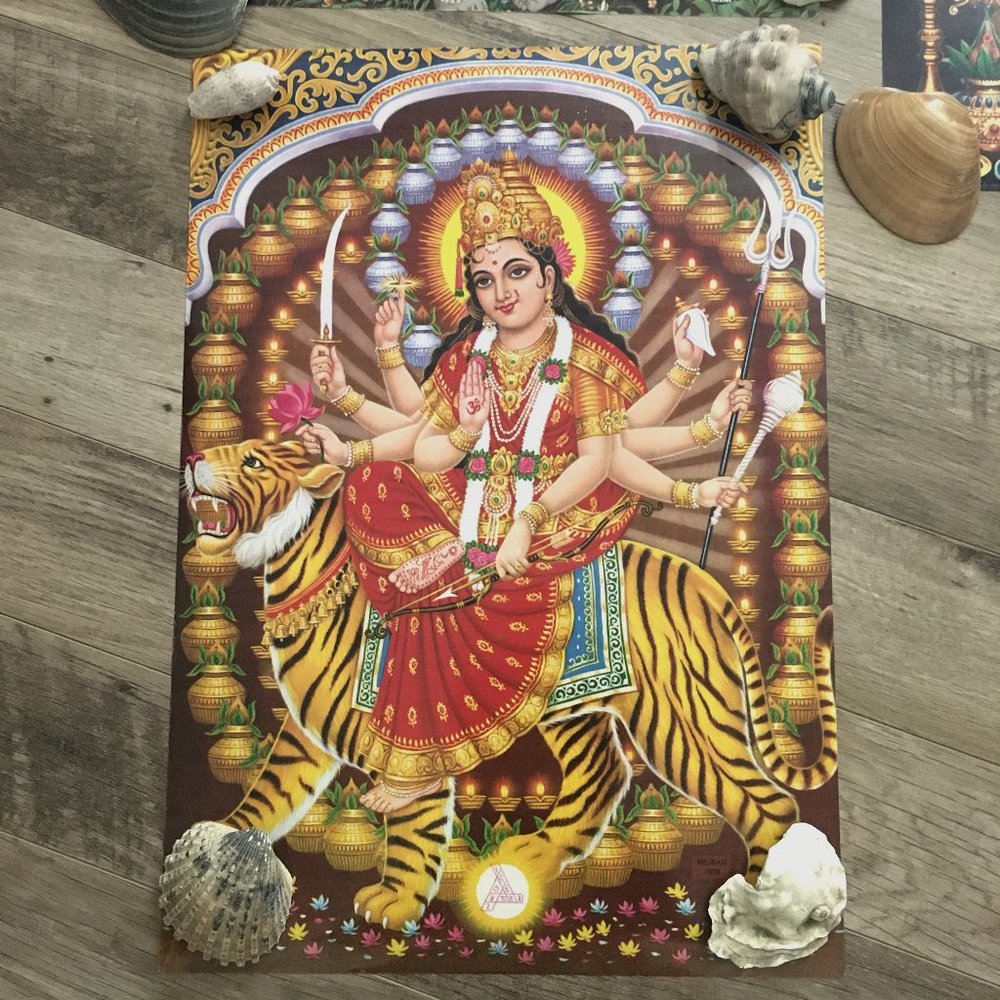 Colorful Krishna Lakshmi Ganesha Prints Set of 3